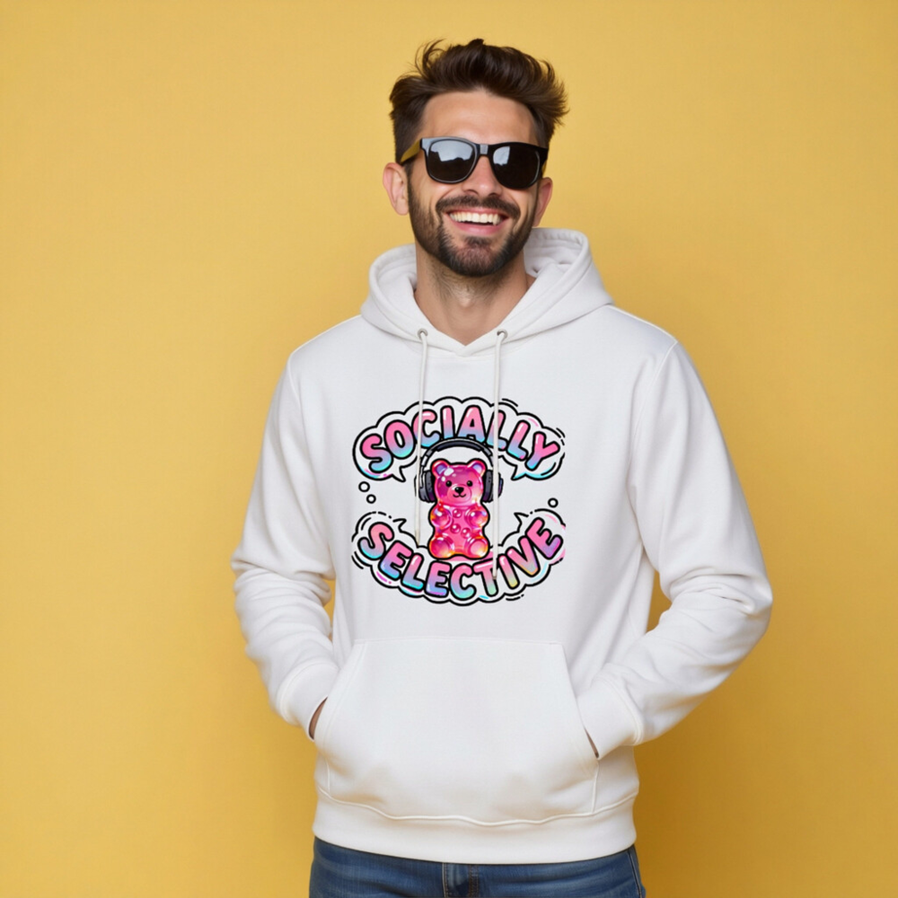 Unisex Eco Hoodie - Socially Selective Gummy Bear Design | Sustainable & Comfortable - Image 5