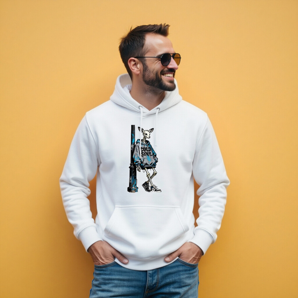 Unisex Cold Soul Hoodie - Premium Pullover with Skeleton Deer Graphic - Image 5