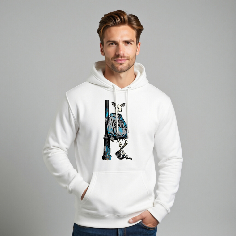 Unisex Cold Soul Hoodie - Premium Pullover with Skeleton Deer Graphic - Image 7