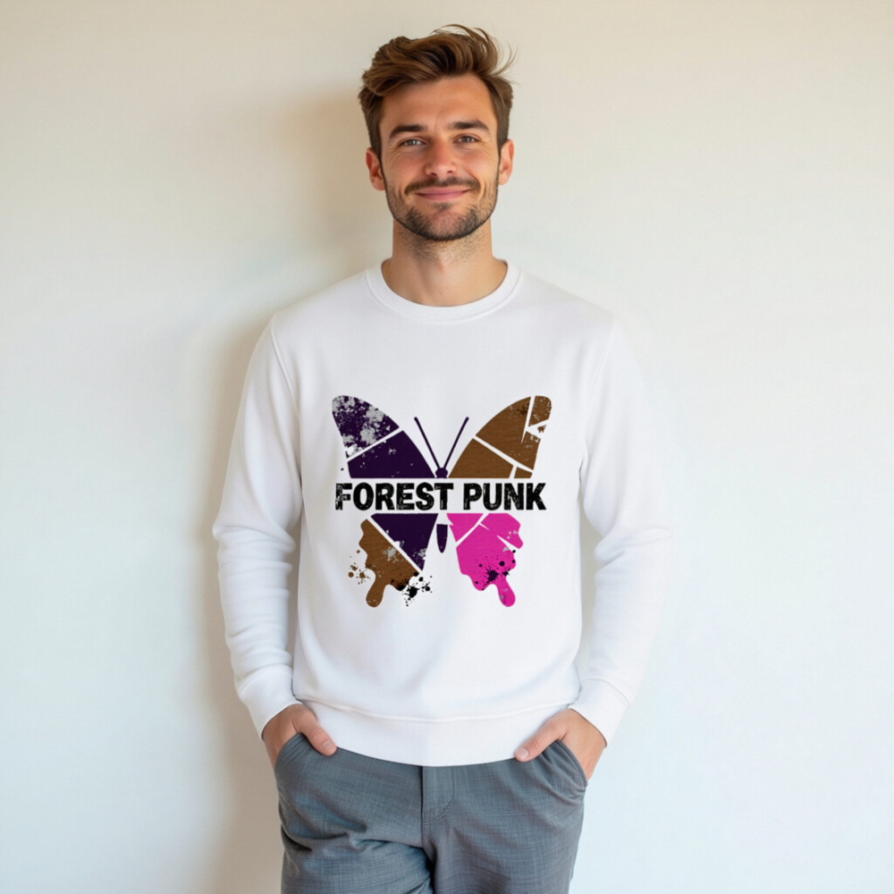 Unisex Organic Forest Punk Butterfly Sweatshirt - Eco-Friendly, Sustainable Cotton - Image 4