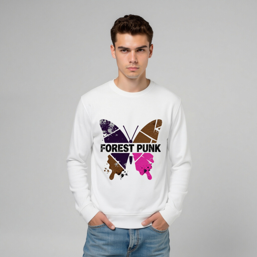 Unisex Organic Forest Punk Butterfly Sweatshirt - Eco-Friendly, Sustainable Cotton - Image 7