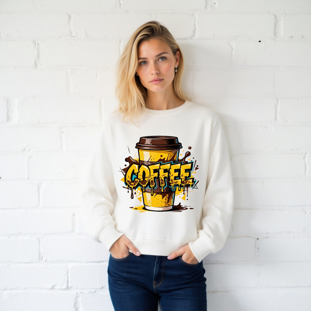 Unisex Organic Coffee Sweatshirt | Eco-Friendly, Comfortable & Trendy - Image 2