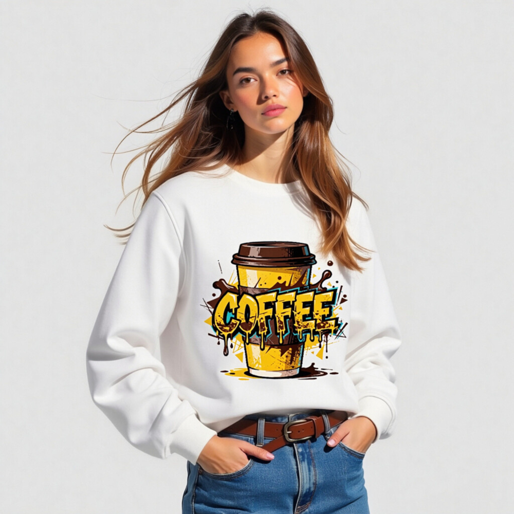 Unisex Organic Coffee Sweatshirt | Eco-Friendly, Comfortable & Trendy - Image 3