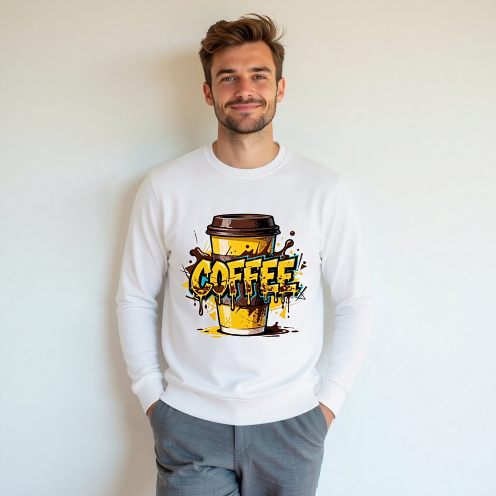 Unisex Organic Coffee Sweatshirt | Eco-Friendly, Comfortable & Trendy - Image 4
