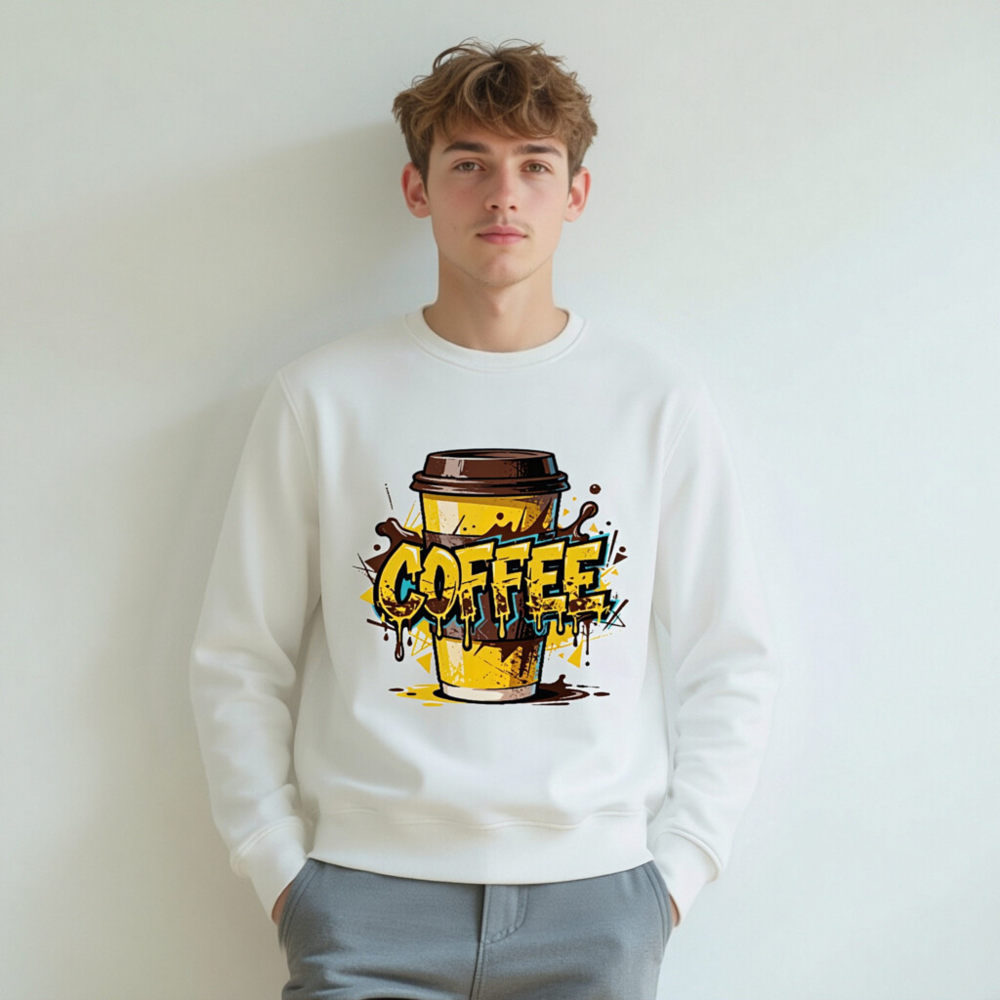 Unisex Organic Coffee Sweatshirt | Eco-Friendly, Comfortable & Trendy - Image 5