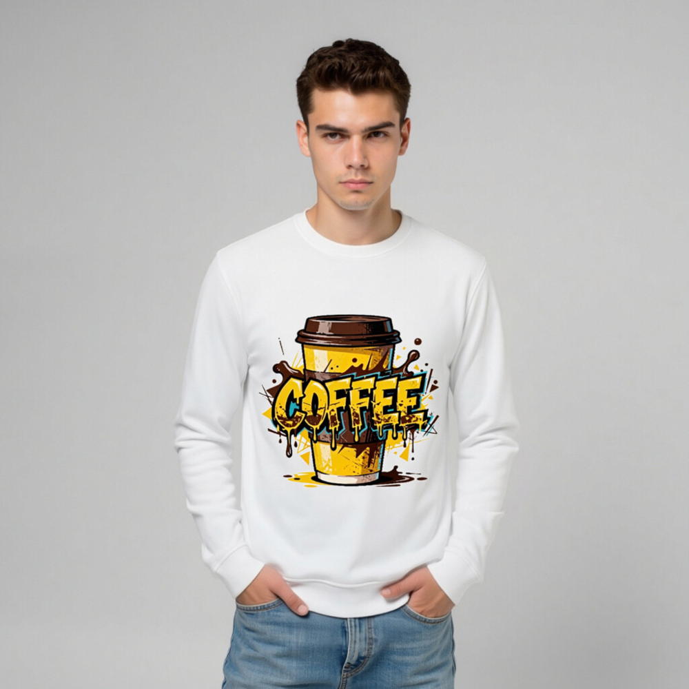 Unisex Organic Coffee Sweatshirt | Eco-Friendly, Comfortable & Trendy - Image 7