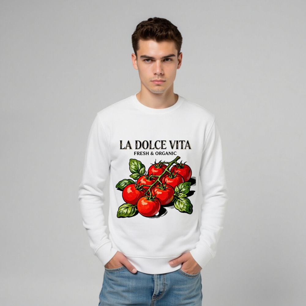 La Dolce Vita Organic Sweatshirt | Fresh & Organic Unisex Crewneck - Image 7