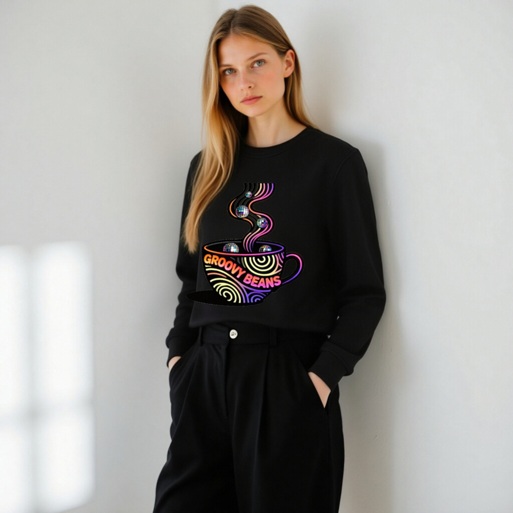 Groovy Beans Organic Sweatshirt | Unisex, Soft & Sustainable - Image 5