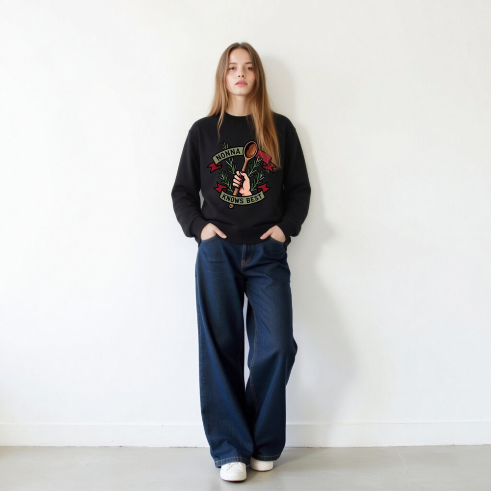 Nonna Knows Best Organic Sweatshirt - Unisex, Eco-Friendly, Fair Trade Certified - Image 3