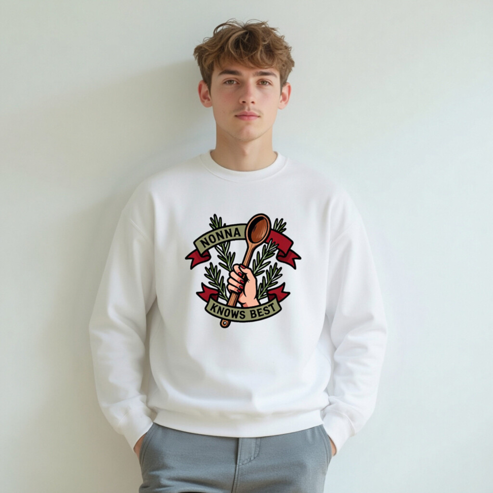 Nonna Knows Best Unisex Crew Neck Sweatshirt - Italian Kitchen Design - Image 4