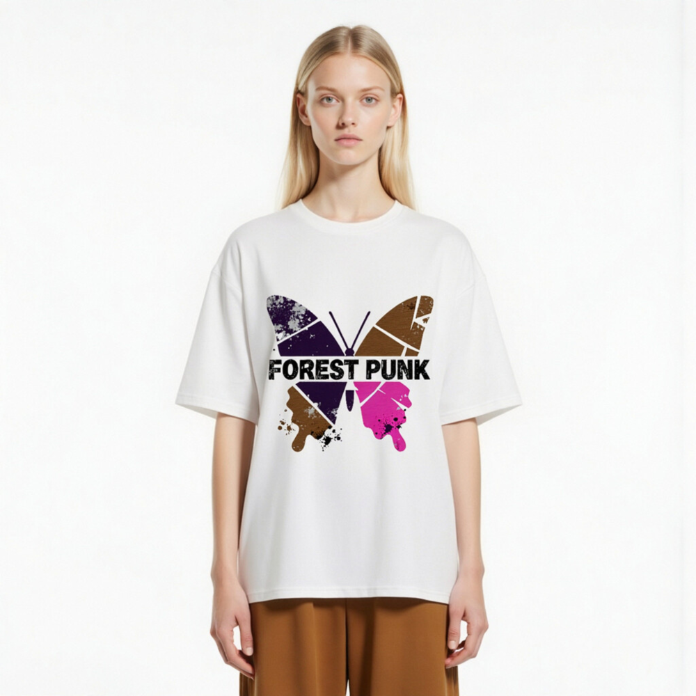 Unisex Organic Cotton T-Shirt | Forest Punk Butterfly Graphic Tee - Image 2