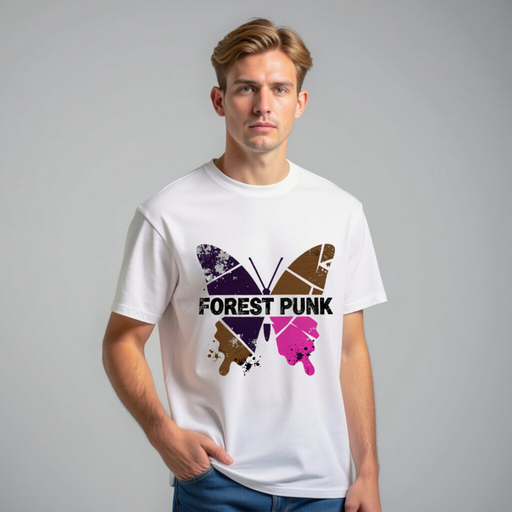 Unisex Organic Cotton T-Shirt | Forest Punk Butterfly Graphic Tee - Image 6