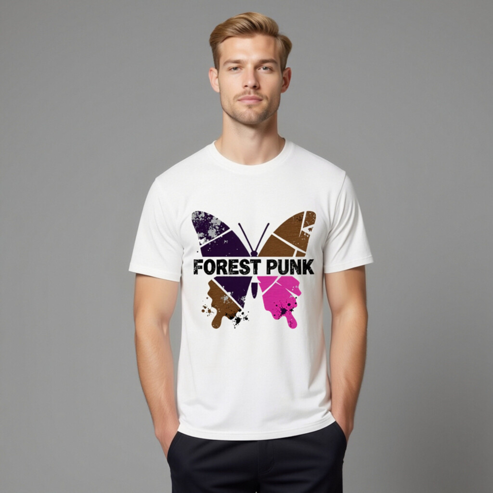 Unisex Organic Cotton T-Shirt | Forest Punk Butterfly Graphic Tee - Image 7