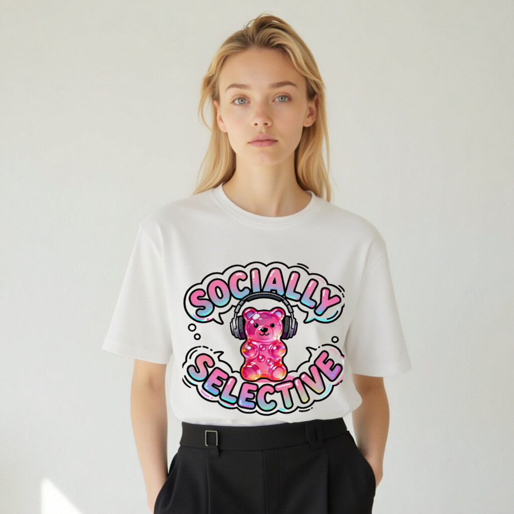 Unisex Organic Cotton T-Shirt | Socially Selective Gummy Bear Graphic Tee - Image 6