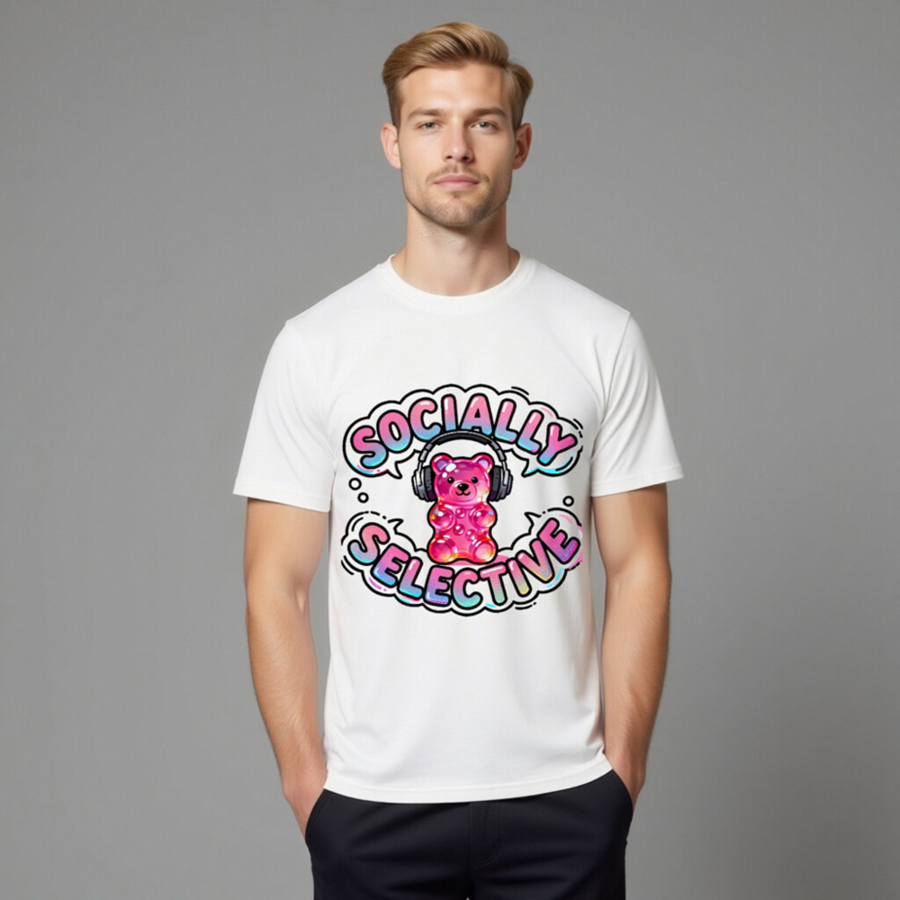 Unisex Organic Cotton T-Shirt | Socially Selective Gummy Bear Graphic Tee - Image 8