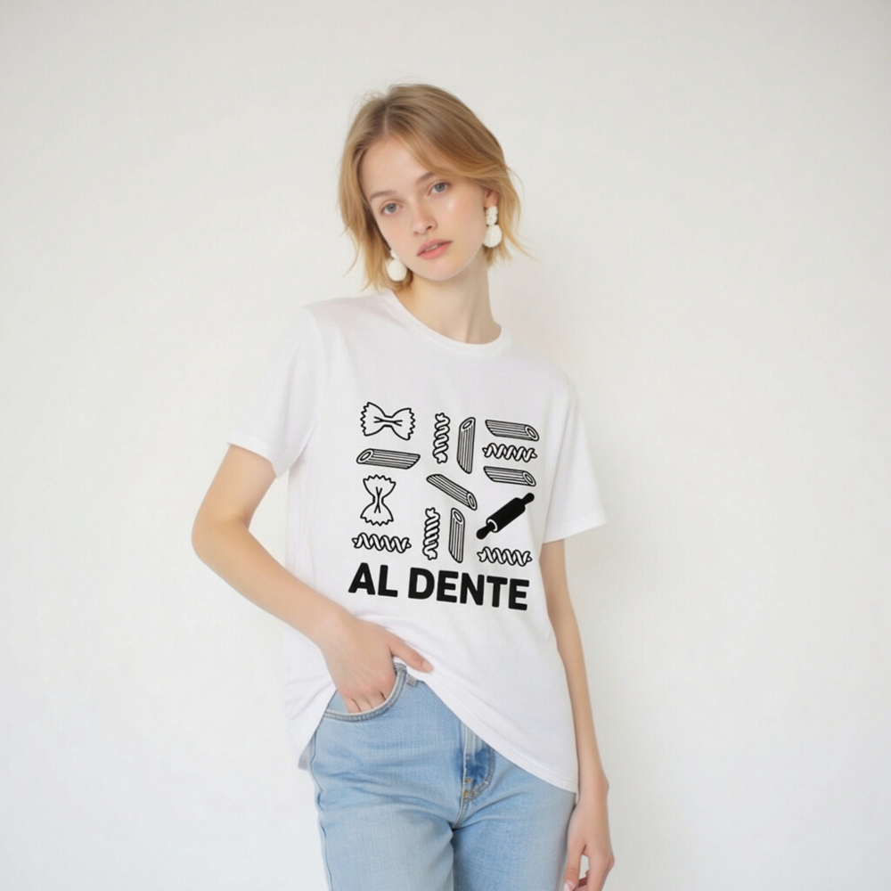 Unisex Organic Cotton T-Shirt - Al Dente Pasta Design, Eco-Friendly & Comfortable - Image 4