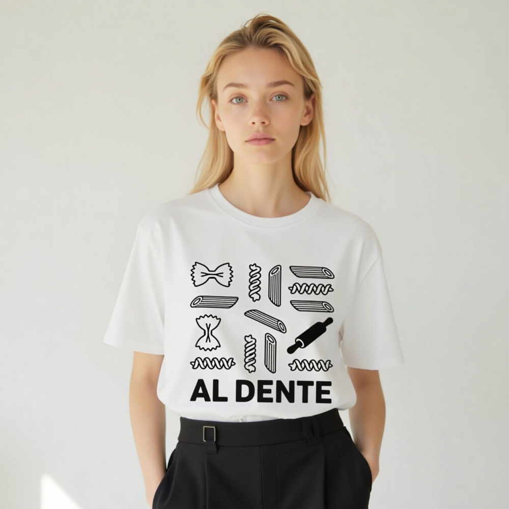 Unisex Organic Cotton T-Shirt - Al Dente Pasta Design, Eco-Friendly & Comfortable - Image 6