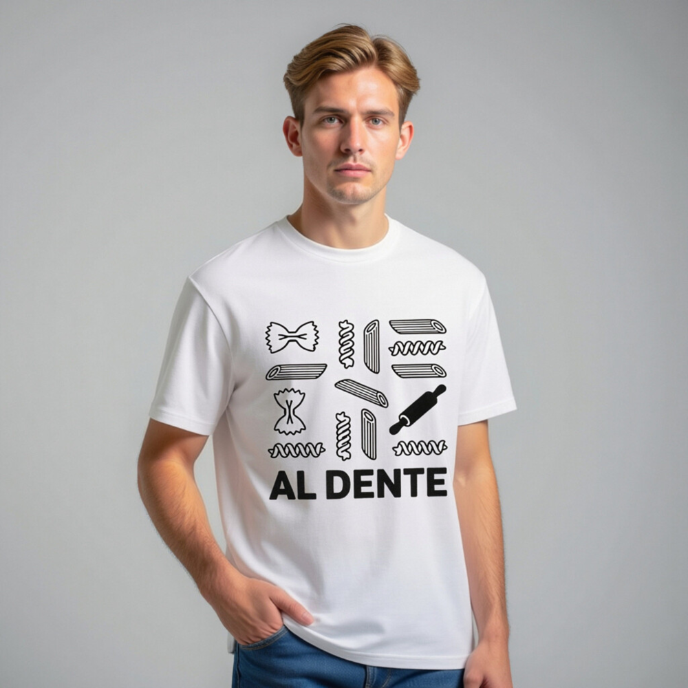 Unisex Organic Cotton T-Shirt - Al Dente Pasta Design, Eco-Friendly & Comfortable - Image 7