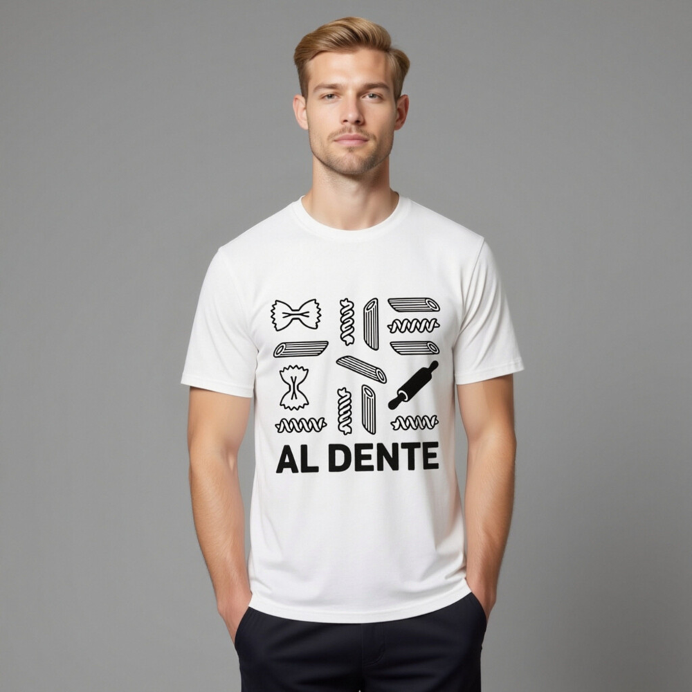 Unisex Organic Cotton T-Shirt - Al Dente Pasta Design, Eco-Friendly & Comfortable - Image 8