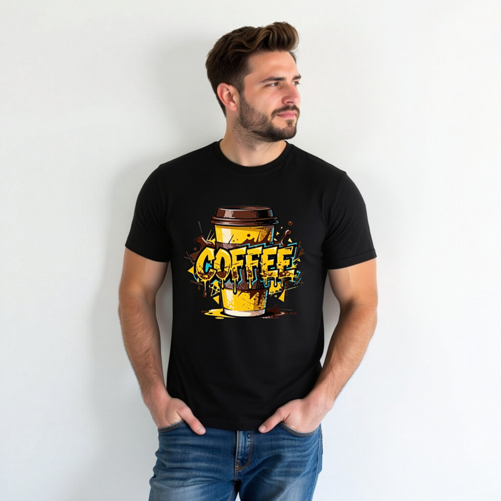 Unisex Coffee T-Shirt - Bold Graphic Design, Comfortable Staple Tee - Image 2