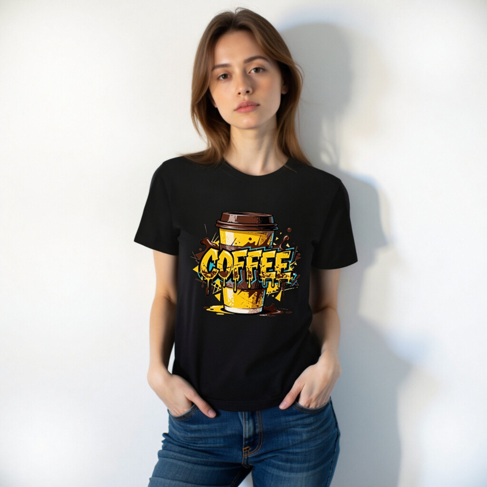 Unisex Coffee T-Shirt - Bold Graphic Design, Comfortable Staple Tee - Image 3