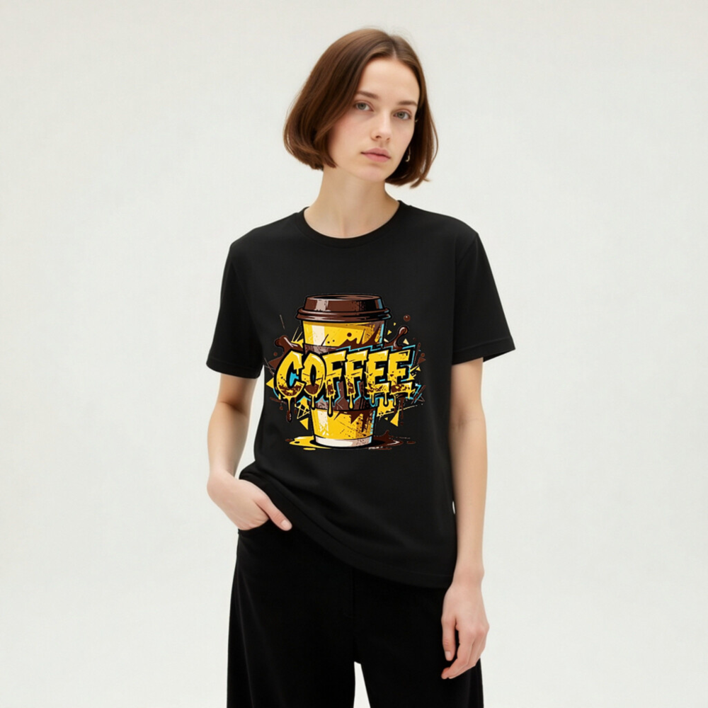 Unisex Coffee T-Shirt - Bold Graphic Design, Comfortable Staple Tee - Image 4