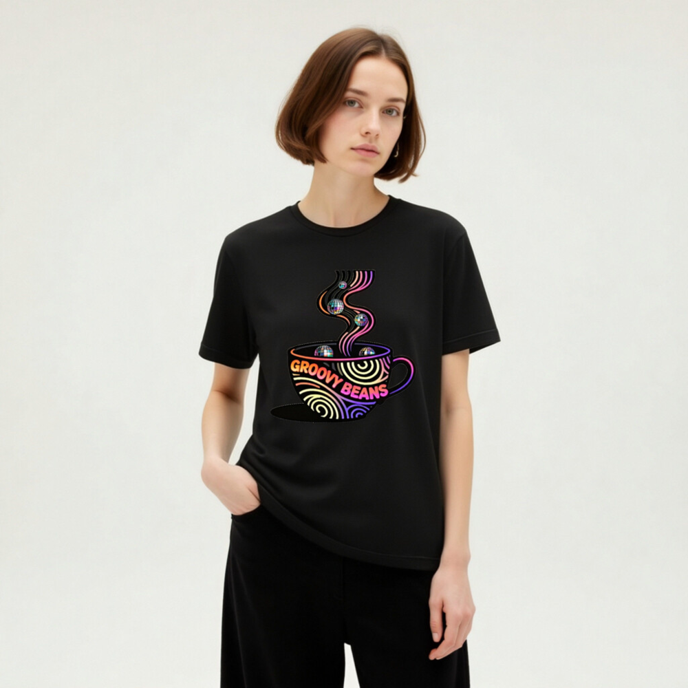 Groovy Beans Disco Coffee T-Shirt | Unisex Staple Tee - Image 4