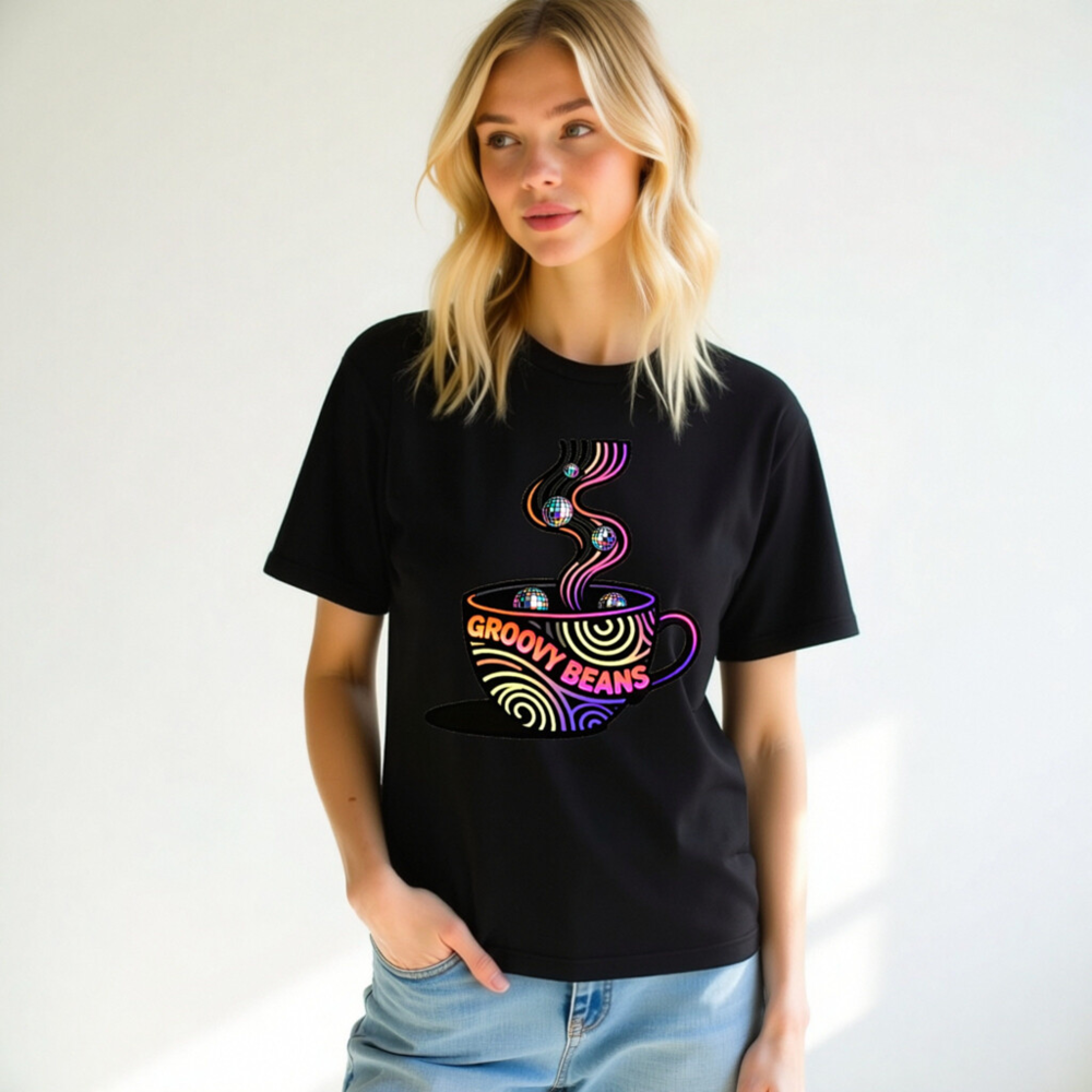 Groovy Beans Disco Coffee T-Shirt | Unisex Staple Tee - Image 6