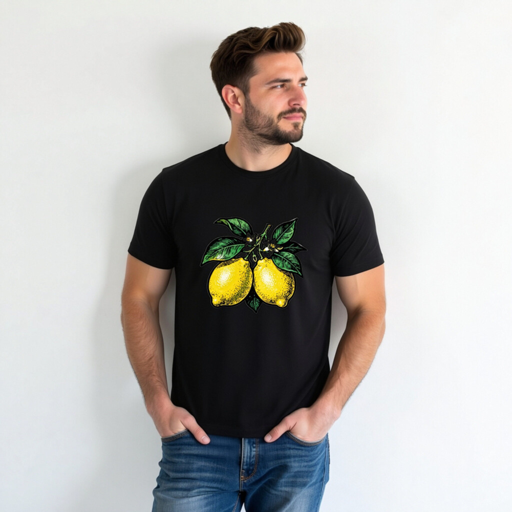 Unisex Lemon T-Shirt | Yellow Citrus Fruit Graphic Tee - Image 2