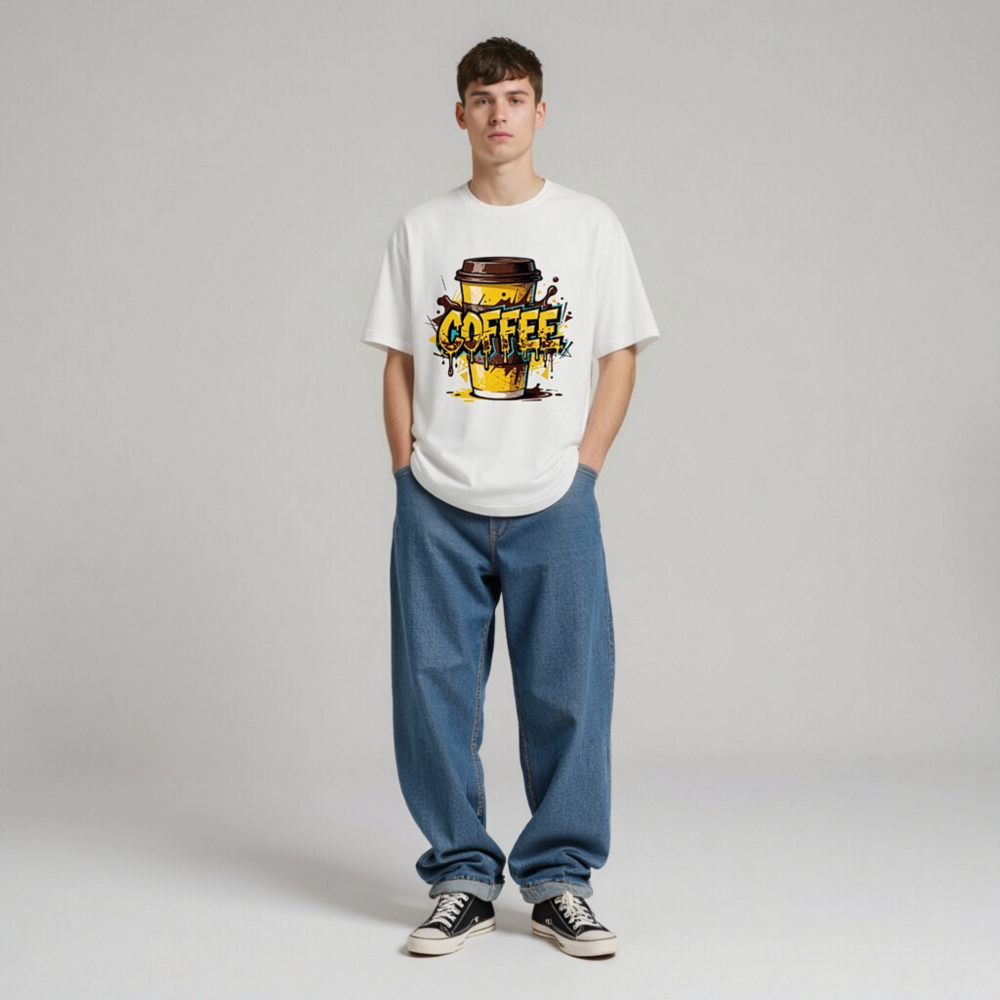 Unisex Coffee T-Shirt - Bold Graphic Design, Comfortable Staple Tee - Image 3