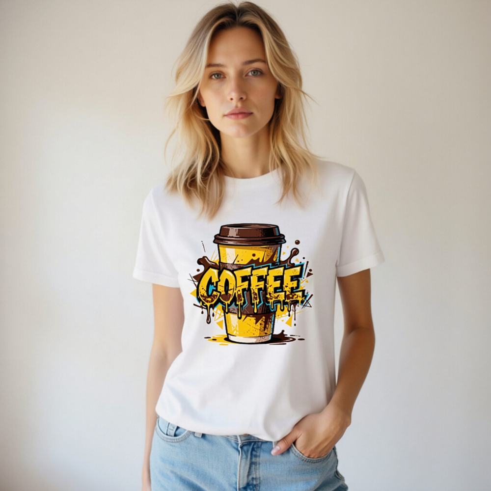 Unisex Coffee T-Shirt - Bold Graphic Design, Comfortable Staple Tee - Image 4