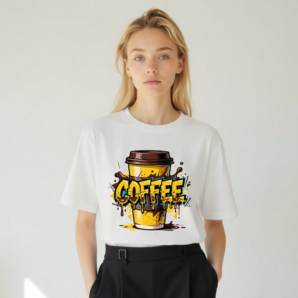 Unisex Coffee T-Shirt - Bold Graphic Design, Comfortable Staple Tee - Image 5
