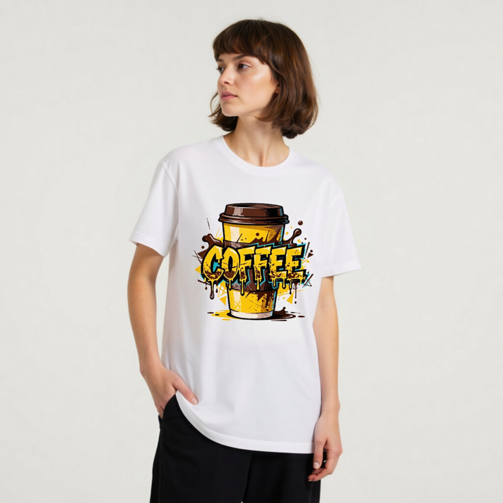 Unisex Coffee T-Shirt - Bold Graphic Design, Comfortable Staple Tee - Image 6