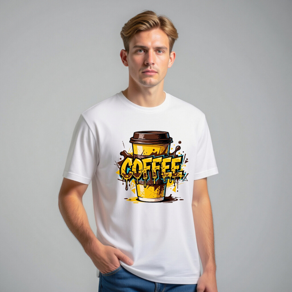 Unisex Coffee T-Shirt - Bold Graphic Design, Comfortable Staple Tee - Image 9