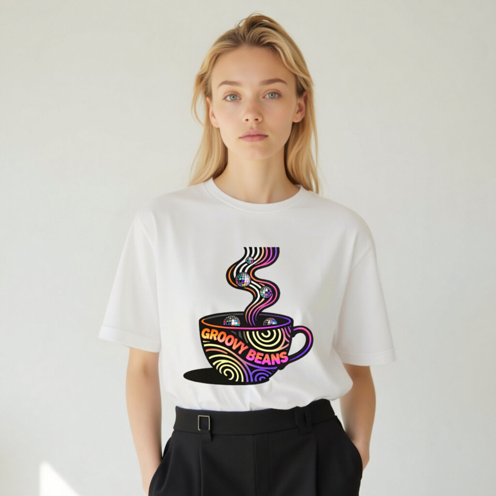 Groovy Beans Disco Coffee T-Shirt | Unisex Staple Tee - Image 5