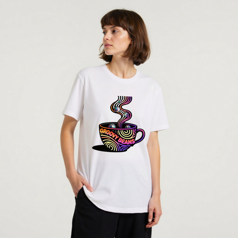 Groovy Beans Disco Coffee T-Shirt | Unisex Staple Tee - Image 6