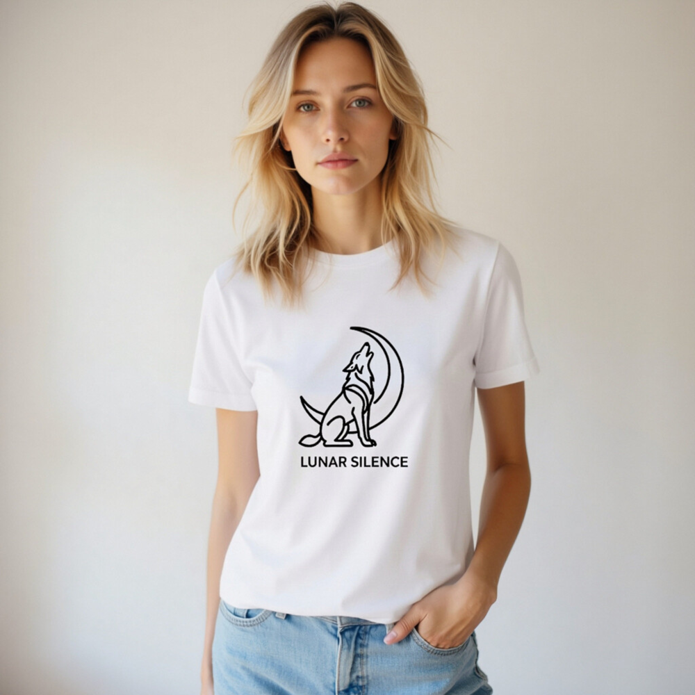 Unisex Staple T-Shirt | Lunar Silence Wolf Moon Design - Image 4