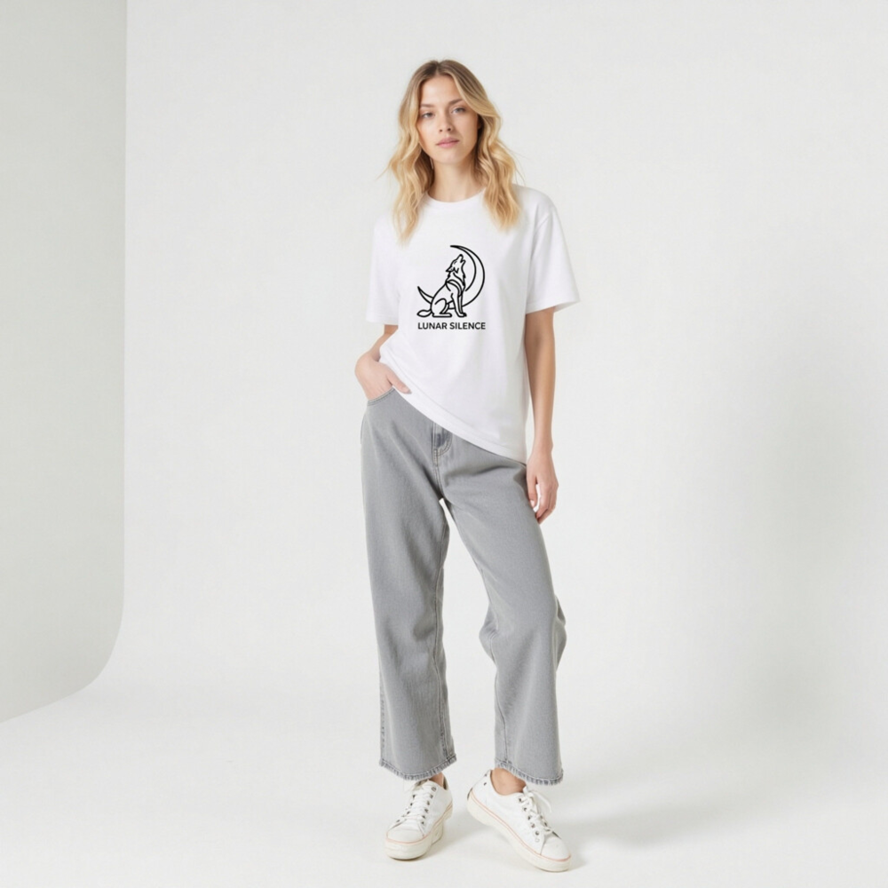 Unisex Staple T-Shirt | Lunar Silence Wolf Moon Design - Image 8