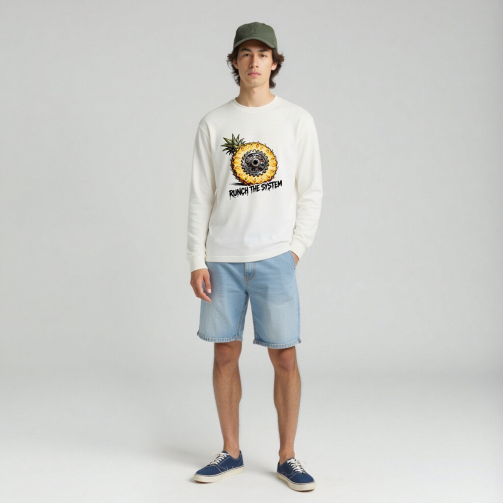 Runch the System Pineapple Gear Long Sleeve Tee - Unisex, Bold Statement - Image 3