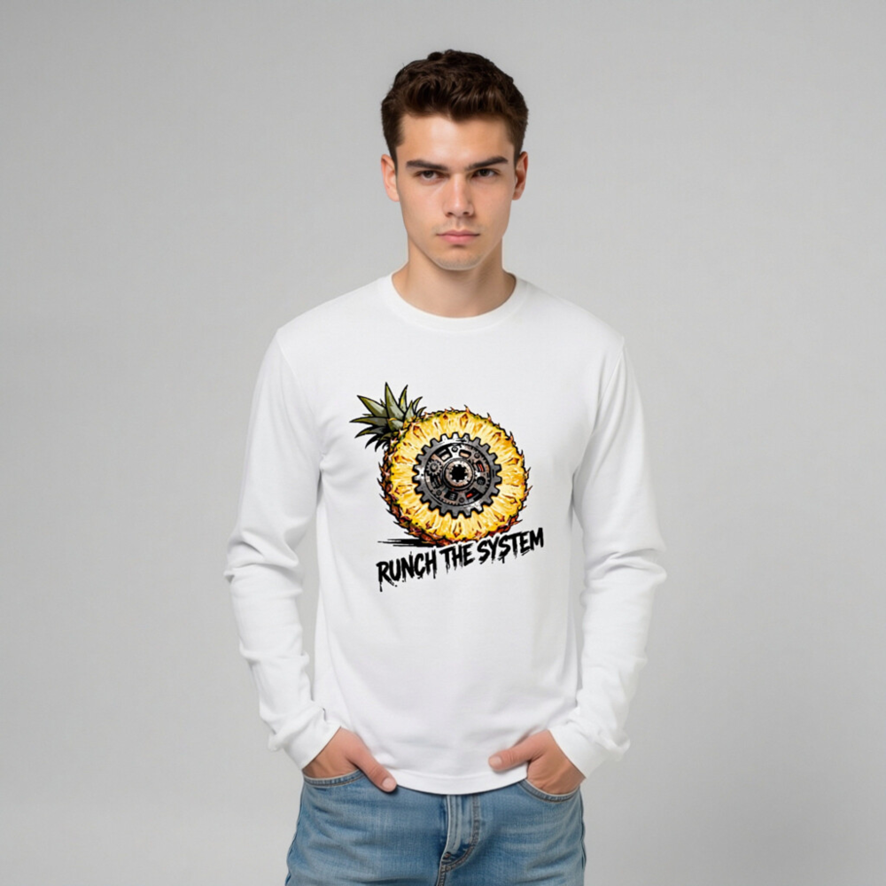 Runch the System Pineapple Gear Long Sleeve Tee - Unisex, Bold Statement - Image 8