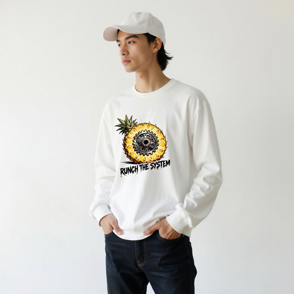 Runch the System Pineapple Gear Long Sleeve Tee - Unisex, Bold Statement - Image 9