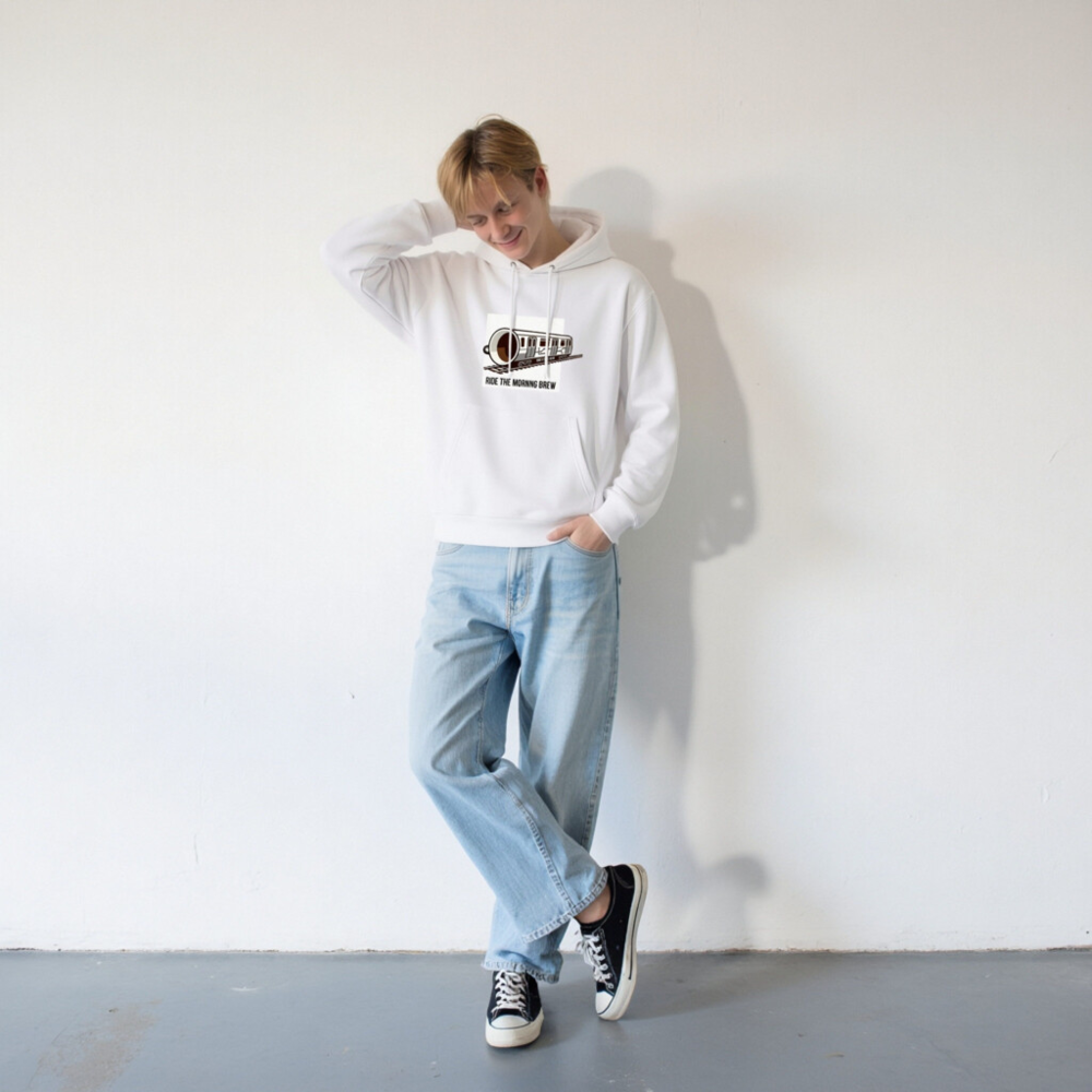 Ride the Morning Brew | Eco Hoodie for Coffee Lovers - Image 6