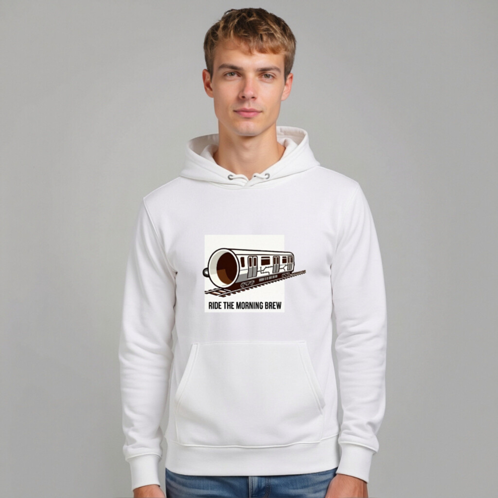 Ride the Morning Brew | Eco Hoodie for Coffee Lovers - Image 9
