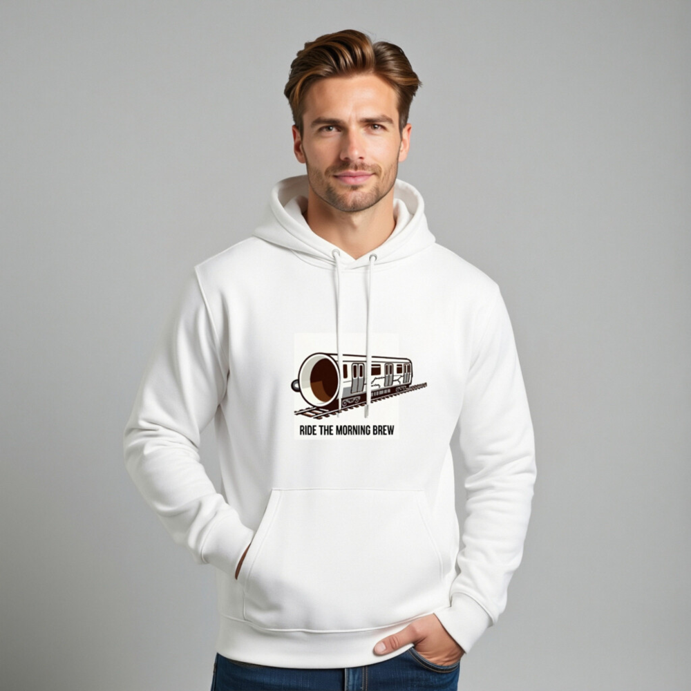 Ride the Morning Brew | Eco Hoodie for Coffee Lovers - Image 10