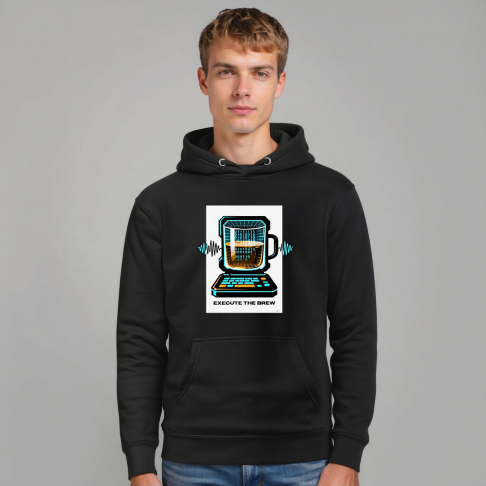 Unisex Premium Pullover Hoodie - Execute the Brew Tech Beer Mug Design - Image 10