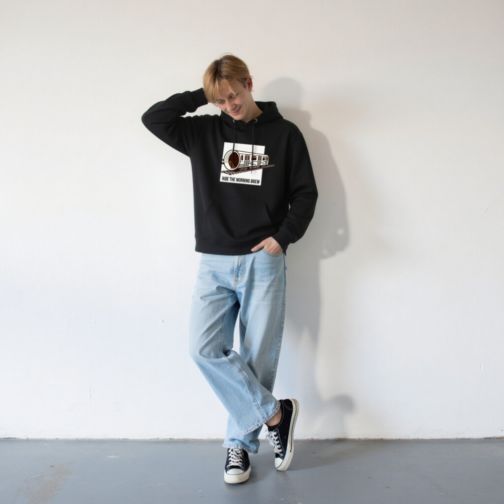 Ride the Morning Brew | Coffee Train Hoodie - Unisex Premium Pullover - Image 7