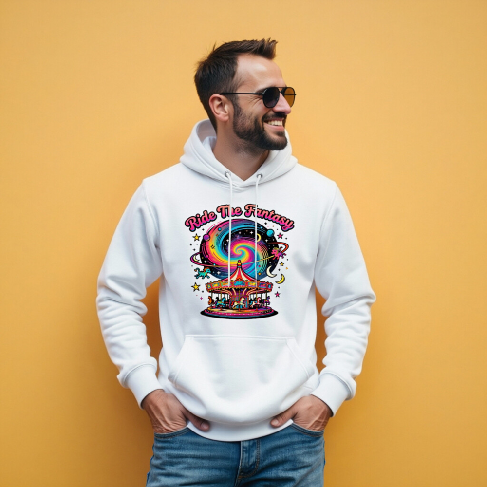 Unisex Premium Pullover Hoodie - Ride The Fantasy Carousel Design - Image 9