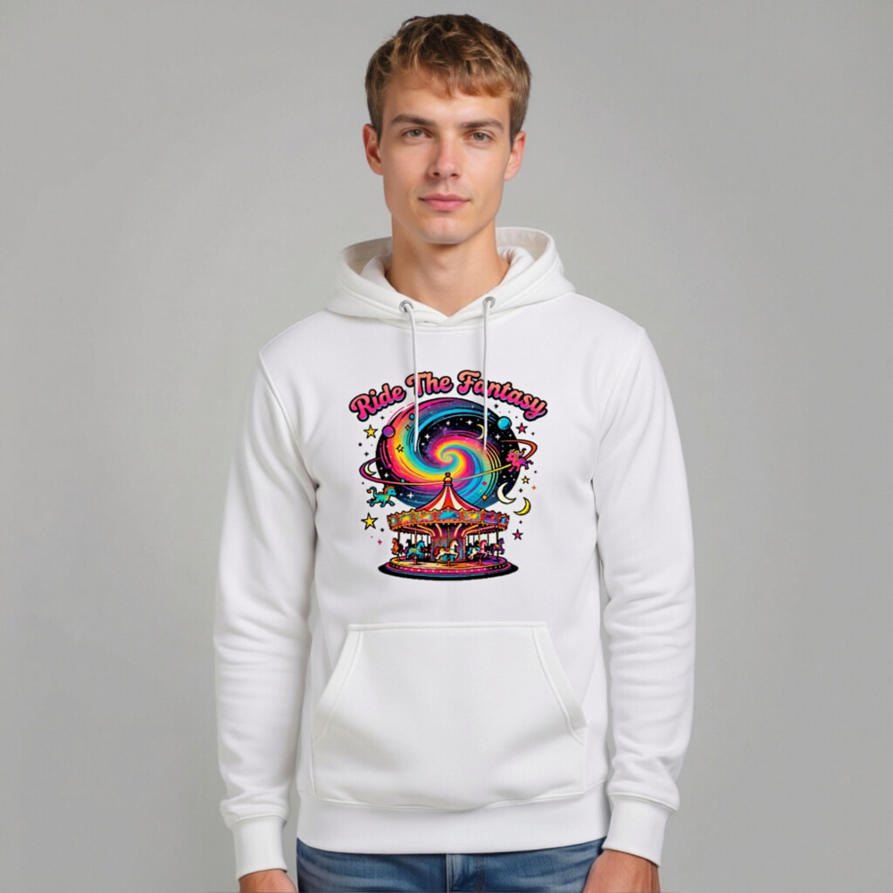 Unisex Premium Pullover Hoodie - Ride The Fantasy Carousel Design - Image 10