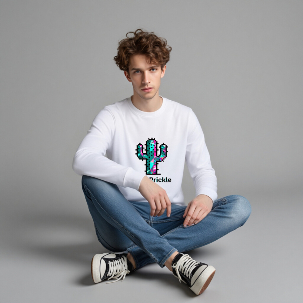 Neon Prickle Unisex Organic Sweatshirt | Eco-Friendly Cotton Blend - Image 4