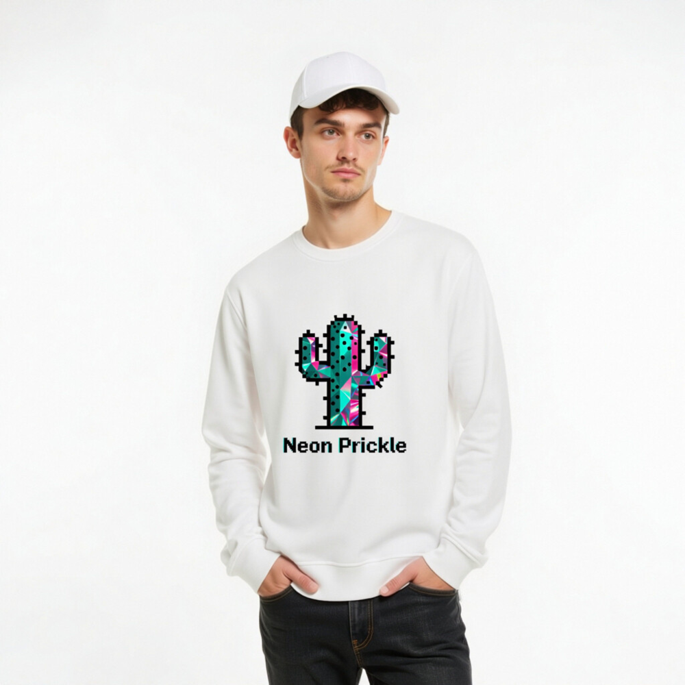 Neon Prickle Unisex Organic Sweatshirt | Eco-Friendly Cotton Blend - Image 10
